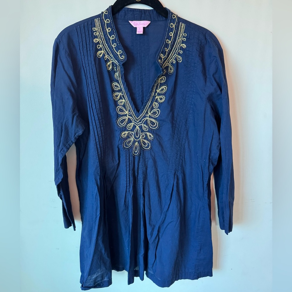 Navy beaded Lilly Tunic